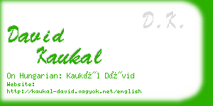 david kaukal business card